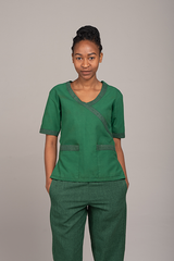 Plain Mock wrap top and trouser-Zihle range