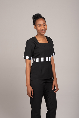 Square  neck scrubs with trimmings-Zihle range