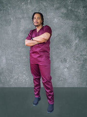 Plain Polycotton scrubs - v neck-male cut- Set