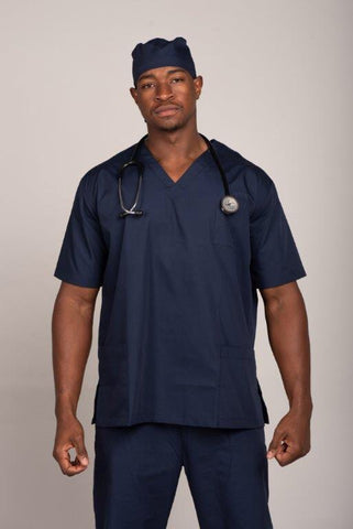 Plain Polycotton scrubs - v neck-male cut- Set